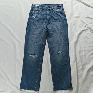 Gap Light Wash Distressed Loose High Rise Jeans Women's Size 31/12L